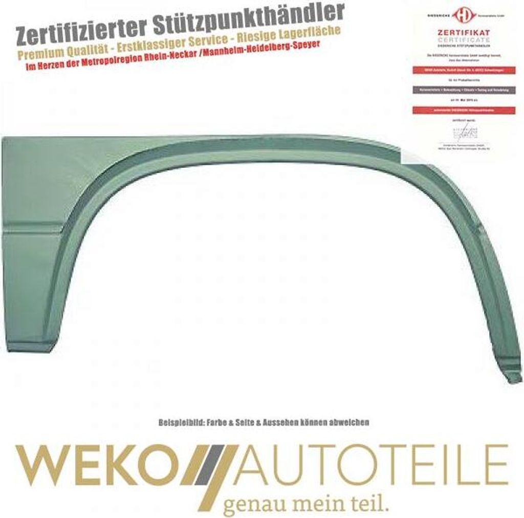 Seitenwand hinten rechts DIEDERICHS 9416232 für VW