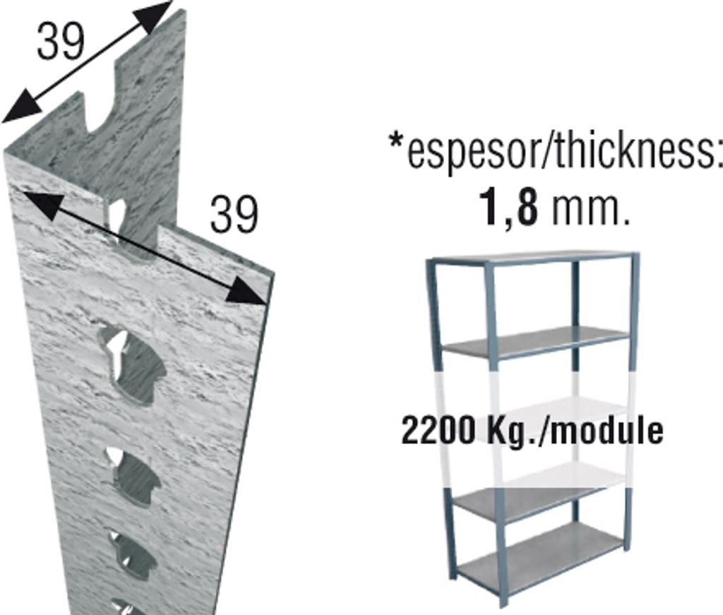Sclick-Profil P/40 900 Galva