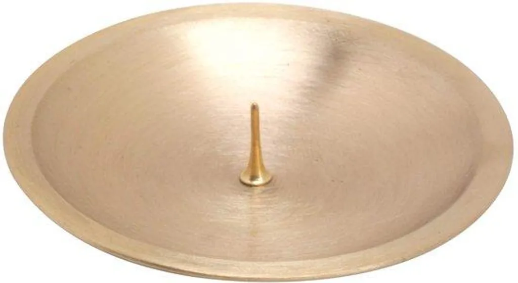 Sous-bougie en laiton doré mat Ø 8 cm - Support bougie chic et durable