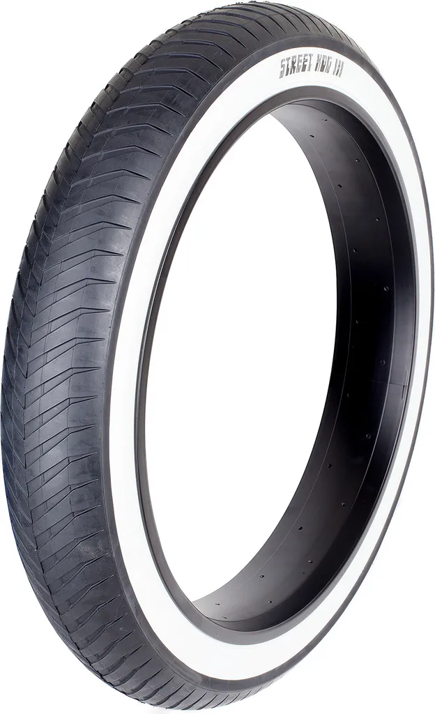 Pneus vélo de type Fat Bike 24 pouces avec flancs blancs Street Hog III