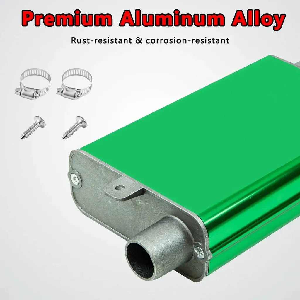 Silencieux 24mm en acier inoxydable noir pour chauffage diesel auto
