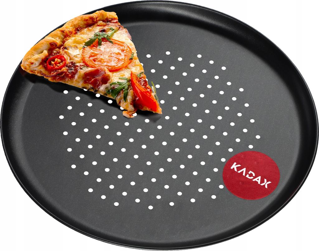 KADAX Pizzaform, Pizza-Pfanne mit Löchern, Backblech aus verzinktem Blech