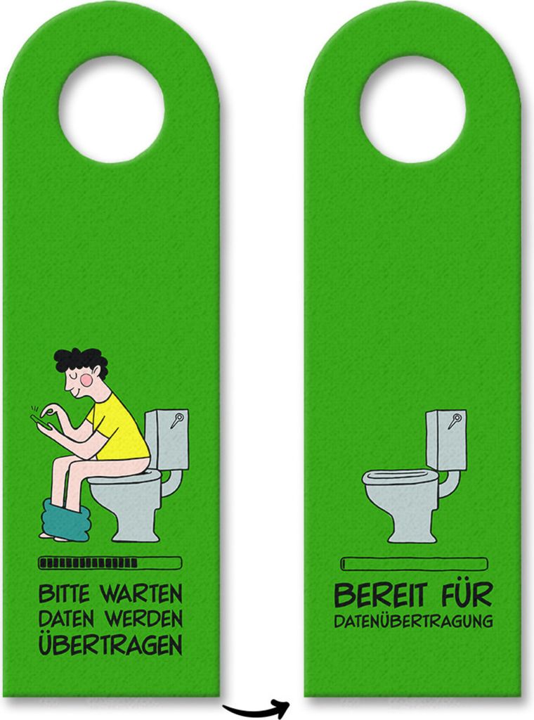 3x Bitte warten. Daten werden übertragen Türhänger Türanhänger Türschild