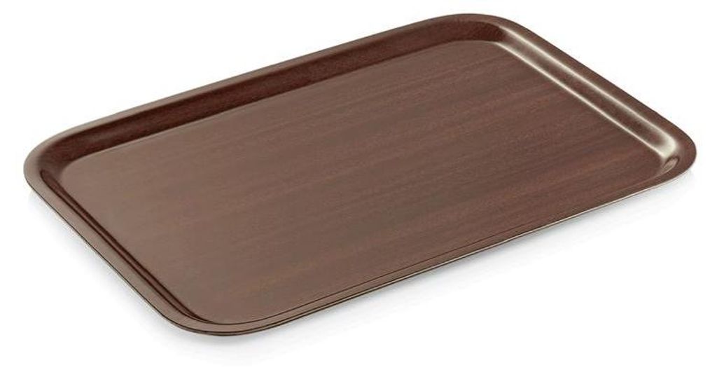 Tablett MDF Holzoptik eckig braun 60 x 45 cm Tray 90 Produktbild 