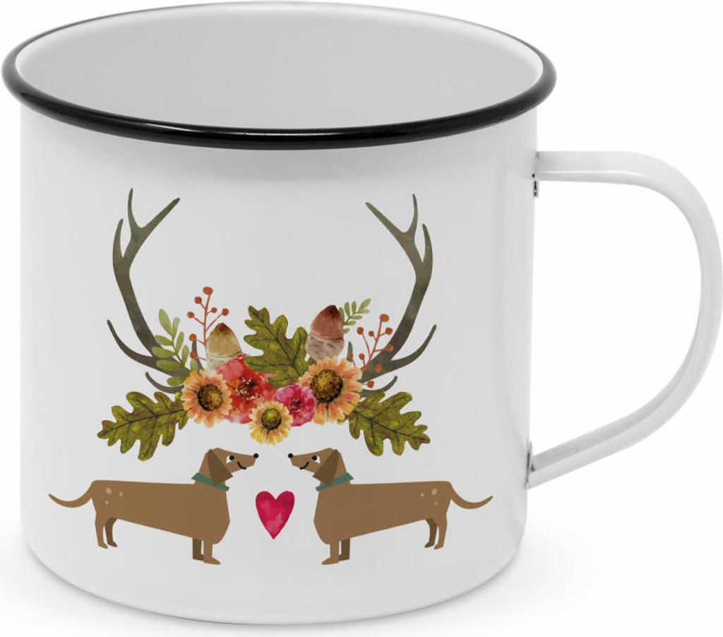 PPD Waltraut & Walter Happy Metal Mug, Kaffeetasse, Becher, Tasse, Metall, 500 ml, 180002820