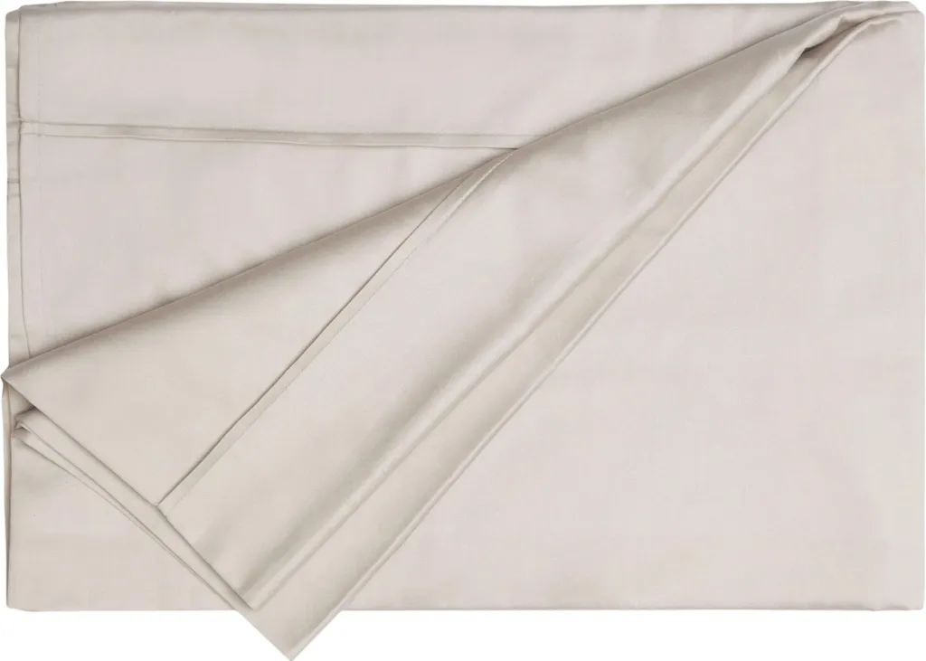 Drap-housse en coton égyptien blanc naturel pour lit Kingsize 2 places