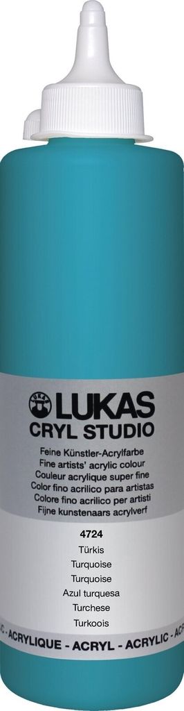 Lukas Cryl Studio Plastic Bottle Acrylfarbe Turquoise 500 ml 1 stk