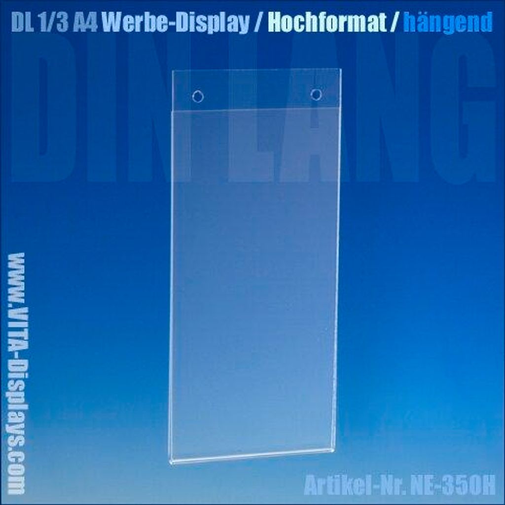 DL 1/3 A4 Werbe-Display / hängend (30 Stück)