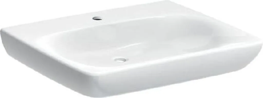 Geberit Selnova Comfort - Lavabo 550x550 mm, senza barriere, con foro per rubinetto, senza sfioratore, bianco 500.188.01.7