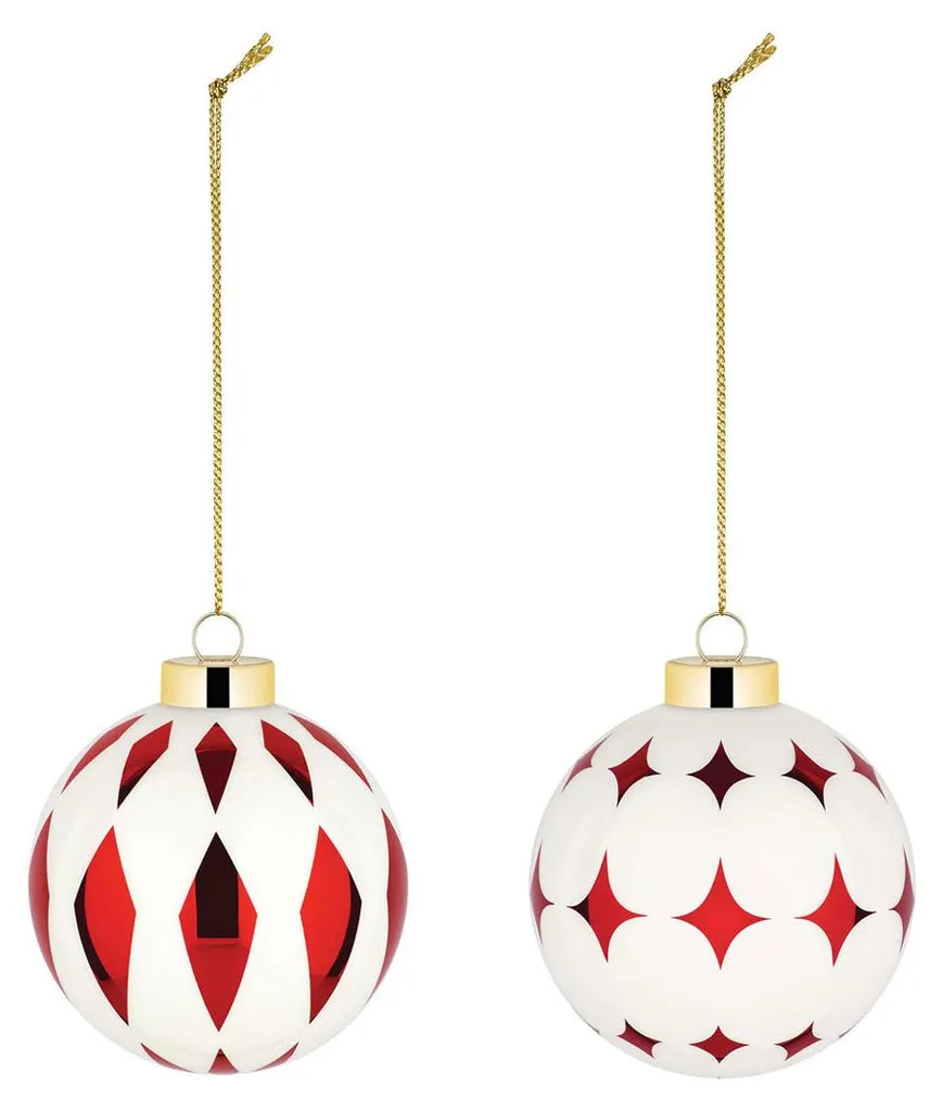 Décoration Sapin Alessi Delight NZ04SET3 - Boules de Noël de Qualité