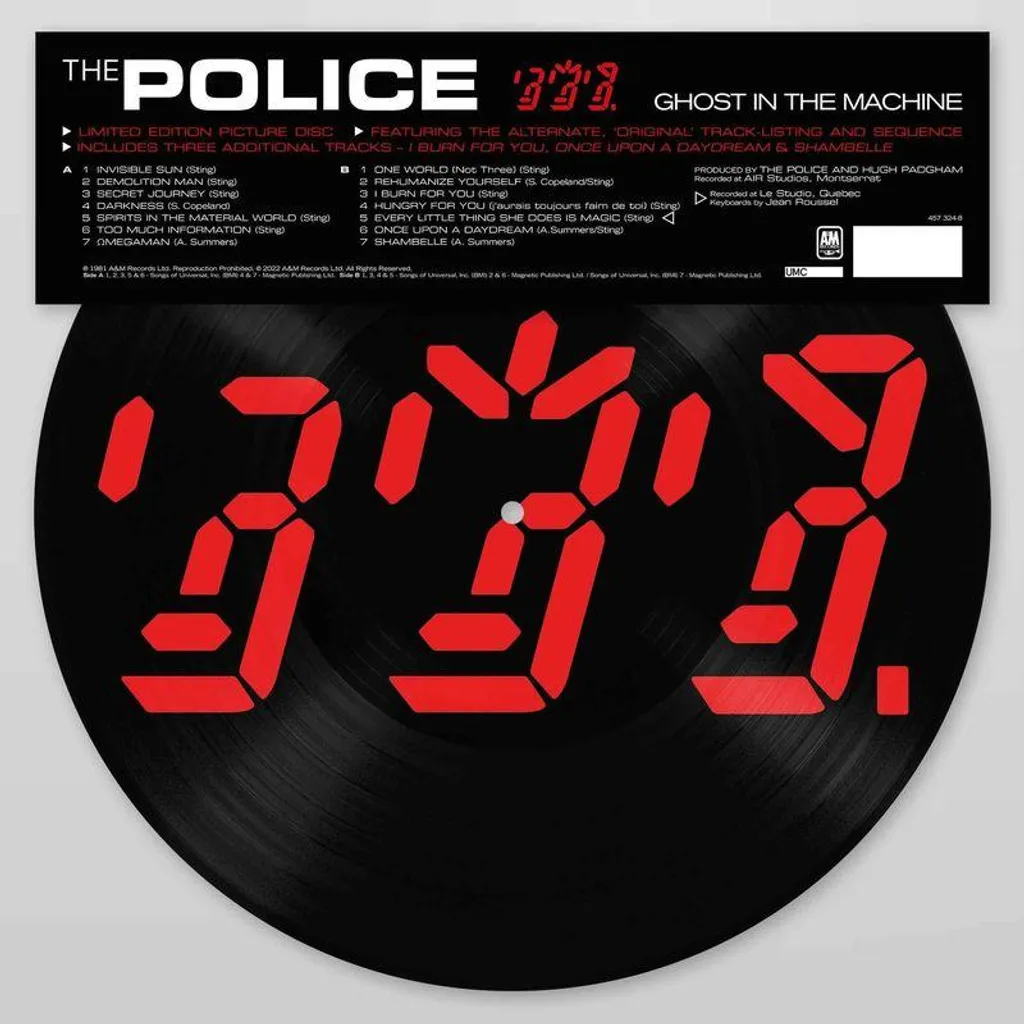 Ghost In The Machine The Police Édition Limitée Picture Disc Vinyle LP
