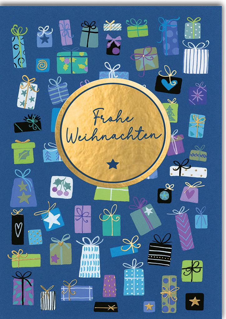 Weihnachten - Karte mit Umschlag - Verschiedene Päckchen Produktbild 
