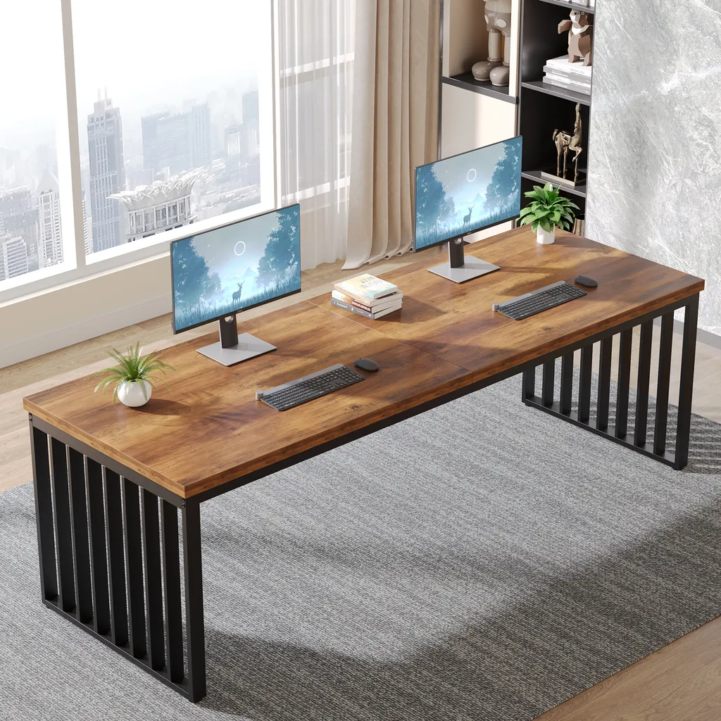 Poste de Travail 180 cm Idéal Bureau à Domicile et Multitâche Professionnel - 7