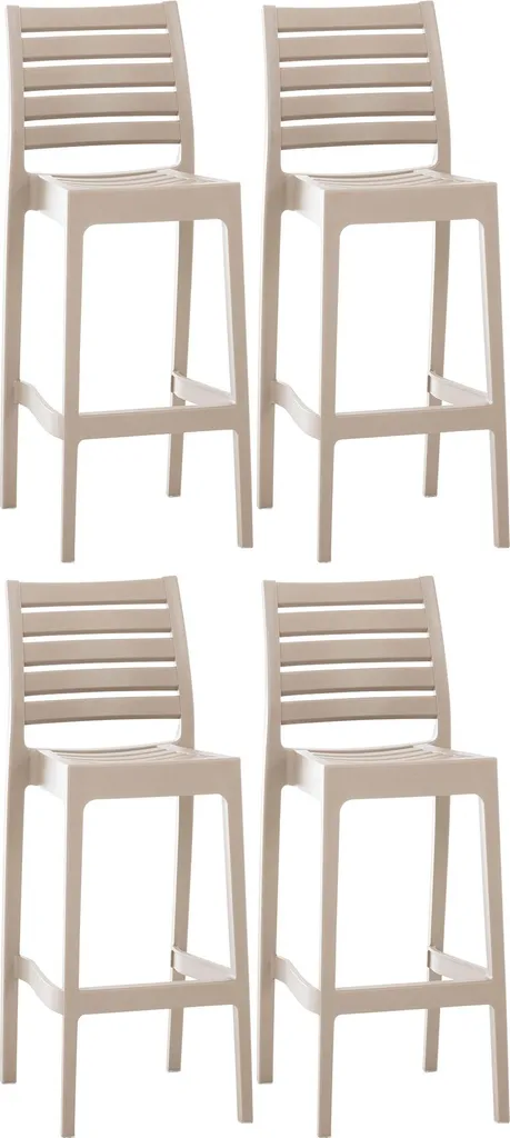 Aménagement coin repas : set 4 tabourets Ares boue pour mange-debout