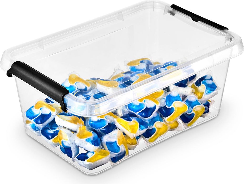 Aufbewahrungsbox Mit Deckel Clips Organizer Büro Schubladenbox Plastikbox 4,5 L