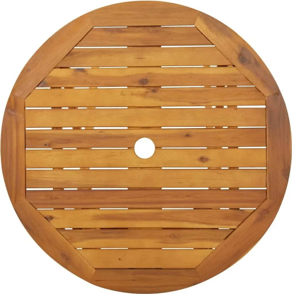 SYFAX™ Tavolo da Giardino Pieghevole 70 cm in Massello di Acacia - 5
