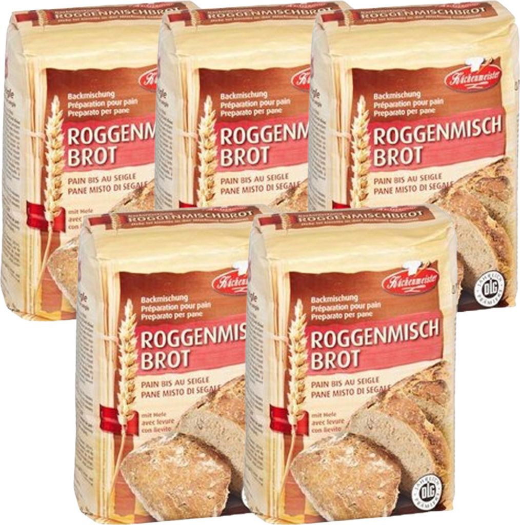 BIELMEIER Brotbackmischung Roggenmischbrot 5 Stück á 500 g Produktbild 