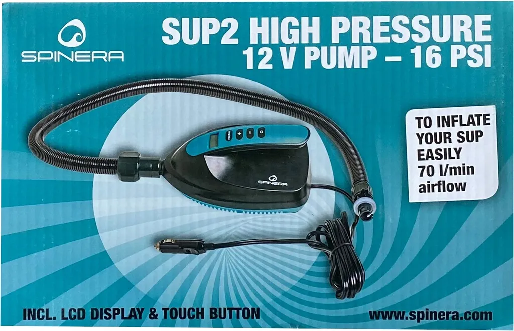 Pompe 12V pour SUP Gonflable Spinera SUP2 Idéale pour Plage et Sorties