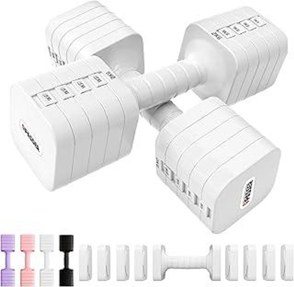 Passer 20 KG Verstellbare Hanteln Set, 5-in-1 Kurzhanteln 2er Set (2/4/6/8/10 kg pro Hantel), Gewichte Hanteln Frauen Männer Adjustable Dumbbell S...