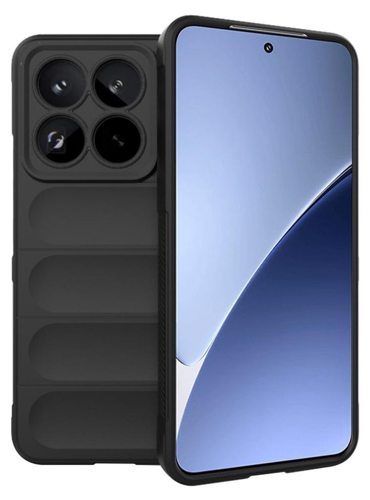 Techsuit Magic Shield Silikon Back Cover Hülle für Xiaomi 15 Pro - Schwarz