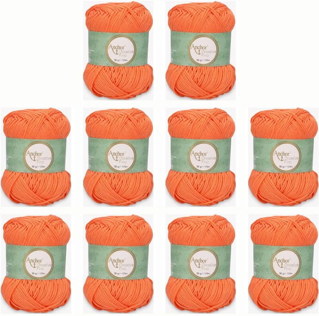Fil de coton mercerisé Anchor Creativa Fino pour crochet et tricot