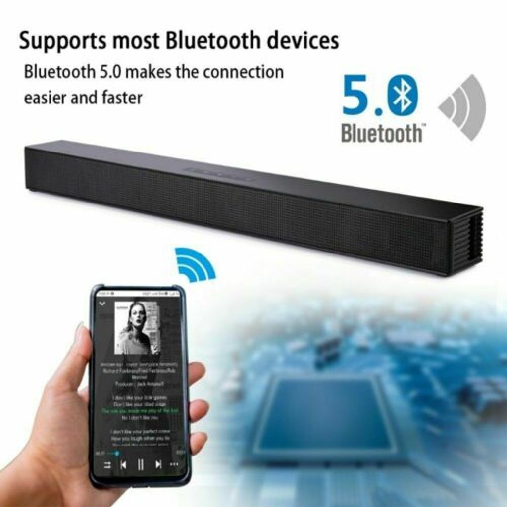 40W Bluetooth Soundbar Subwoofer TV Sound