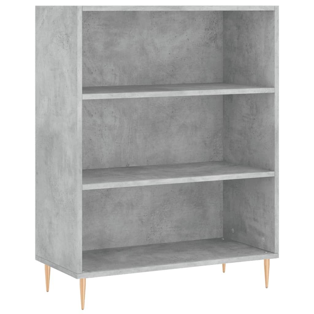Bücherregal Betongrau 69,5x32,5x90 cm Holzwerkstoff Produktbild 