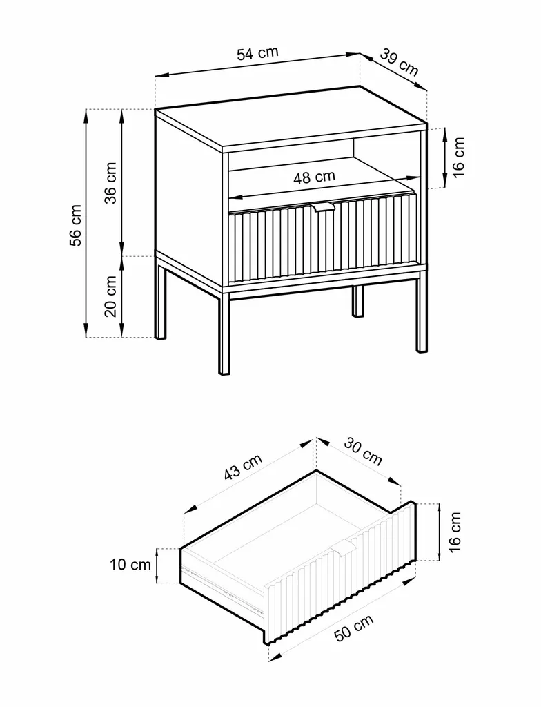 Table de nuit compacte blanche pour optimiser le rangement de lit - 5