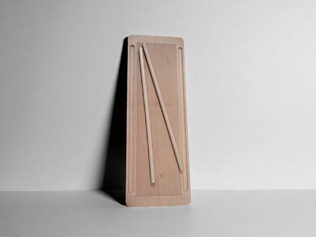 Großes Gnocchibrett mit 2 Ausrollstäben - 42 cm