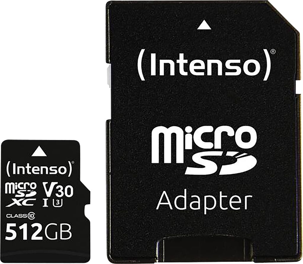 Intenso UHS-I Professional 512 GB microSDXC, Speicherkarte, (UHS-I U3