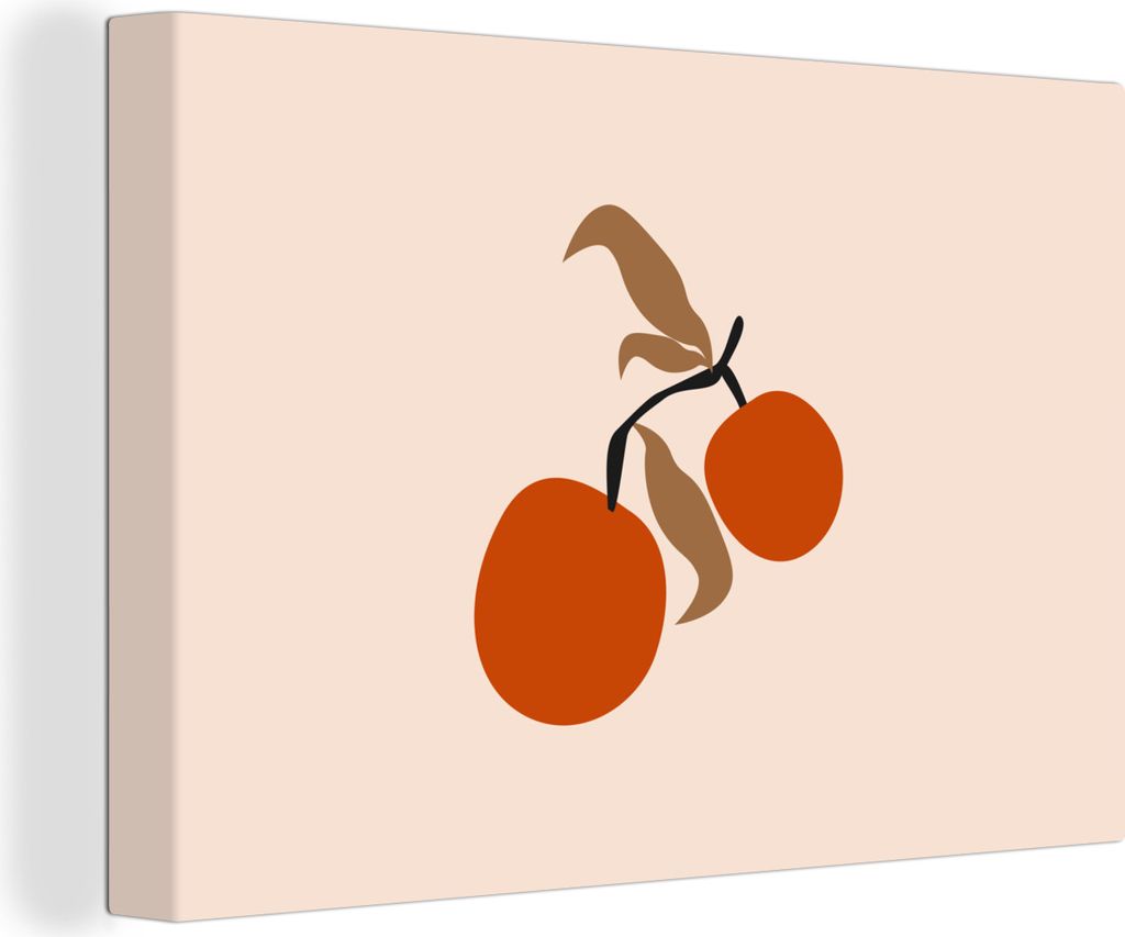 OneMillionCanvasses - Leinwandbilder - 140x90 cm, Sommer - Äpfel - Zweig, Wandbilder Kunstdruck Wanddekoration