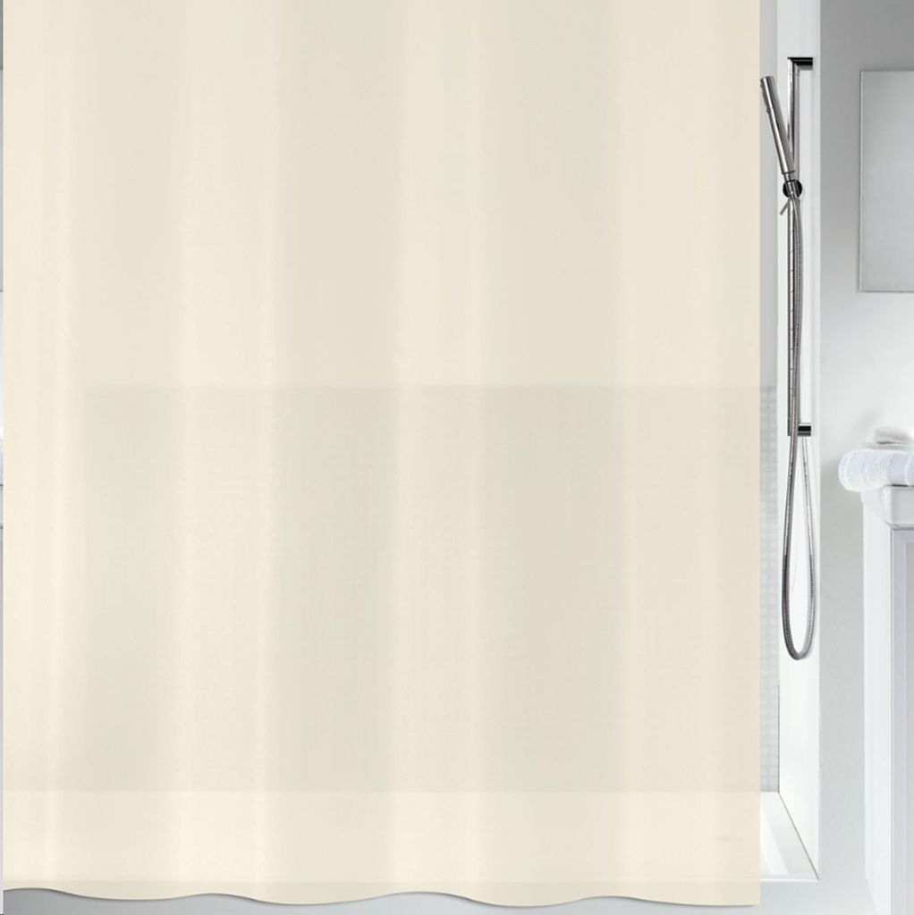 Spirella Anti-Schimmel Duschvorhang "Bio" Anti-Bakteriell, waschbar, wasserdicht PEVA 180x200cm Sand Beige