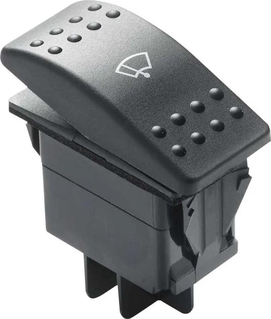 Vetus Quadratischer Scheibenwischermotor-schalter Schwarz Schwarz One Size
