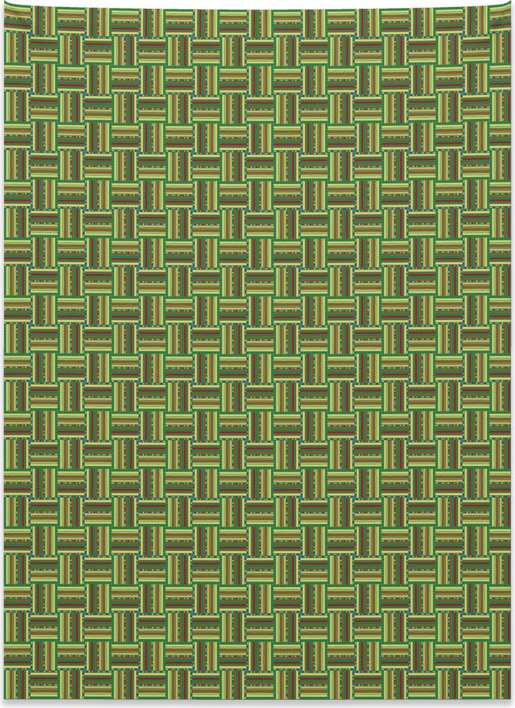 Abakuhaus Ethnisch Wandteppich, Tribal Streifenmotive aus Weiches Mikrofaser Stoff Kein Verblassen Klare Farben Waschbar, 110 x 150 cm, Mehrfarbig