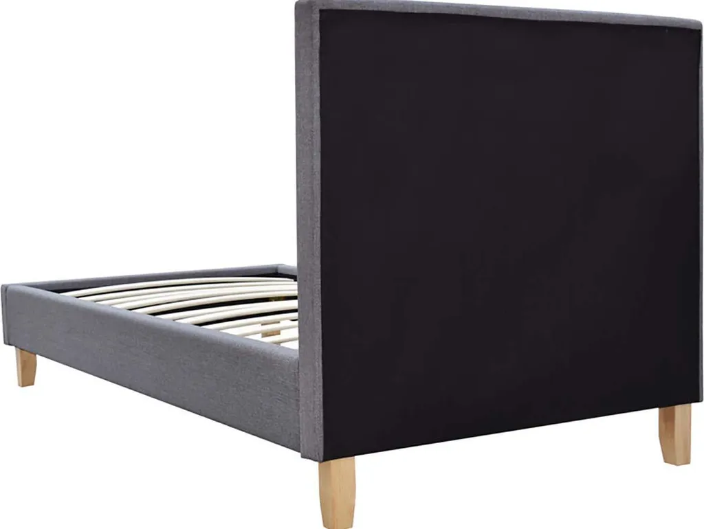 Lit gain de place Elise gris 90x190 cm pour petits espaces et studios