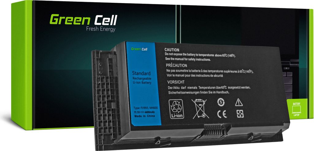 Green Cell Standard Serie FV993 R7PND X57F1 Laptop Akku für Dell Precision M4600 M4700 M4800 M6600 M6700 M6800 (6 Zellen 4400mAh 11.1V Schwarz)