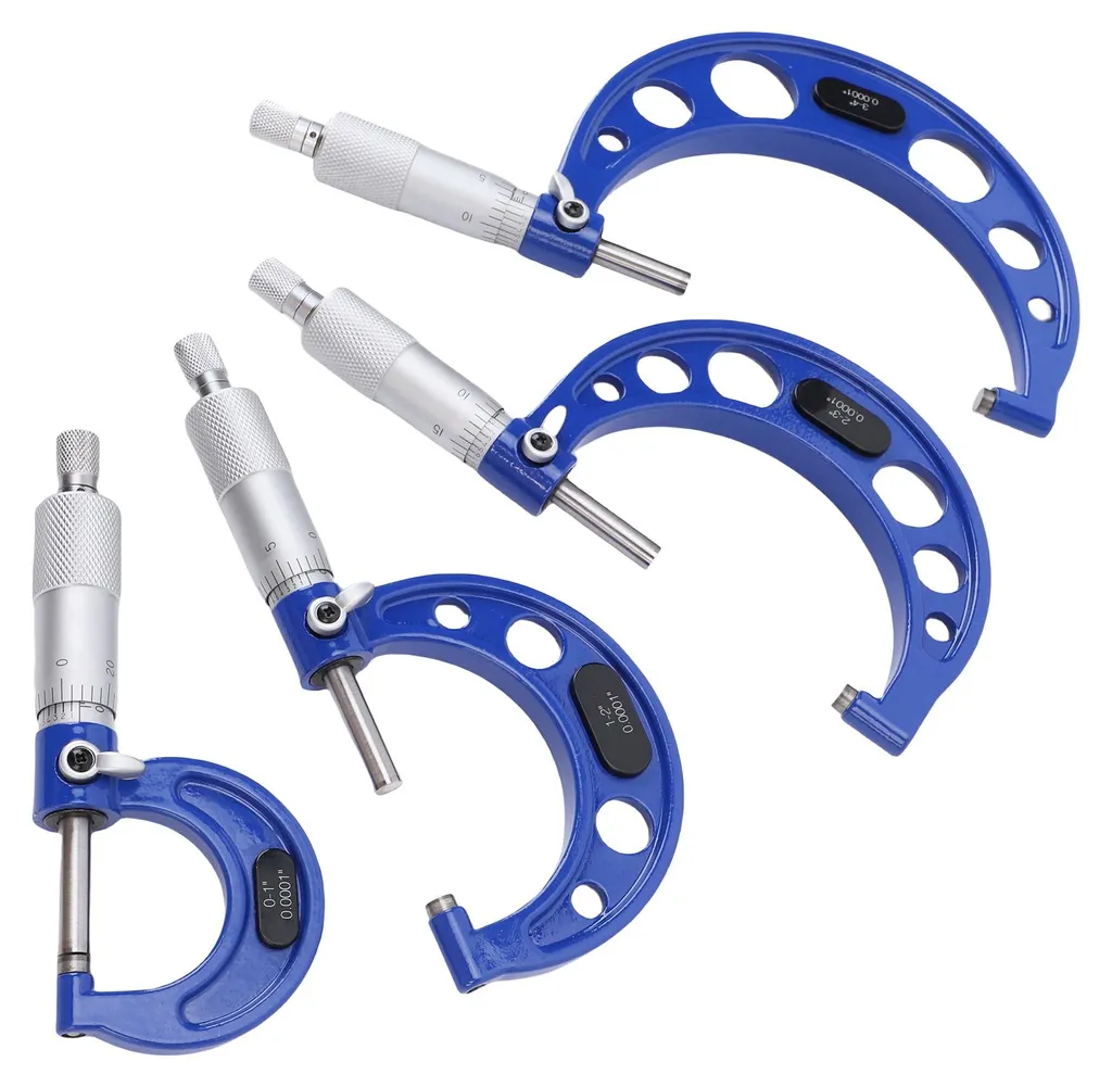 Kit micromètres pour constructeurs de machines mesure de 0 à 4 po - 9