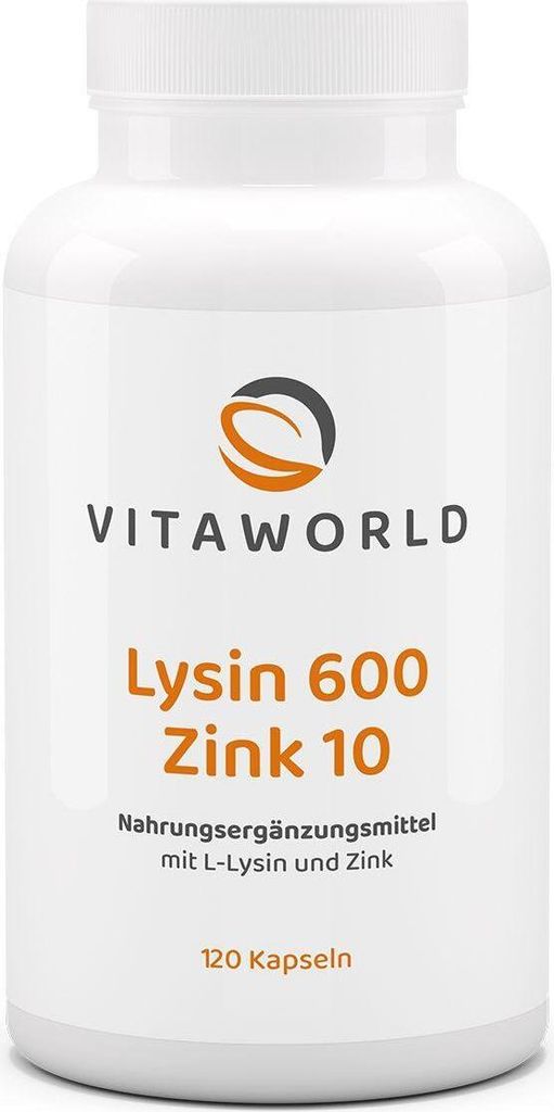 vitaworld Lysin 600 Zink 10 Kapseln, 120 St. Kapseln Produktbild 