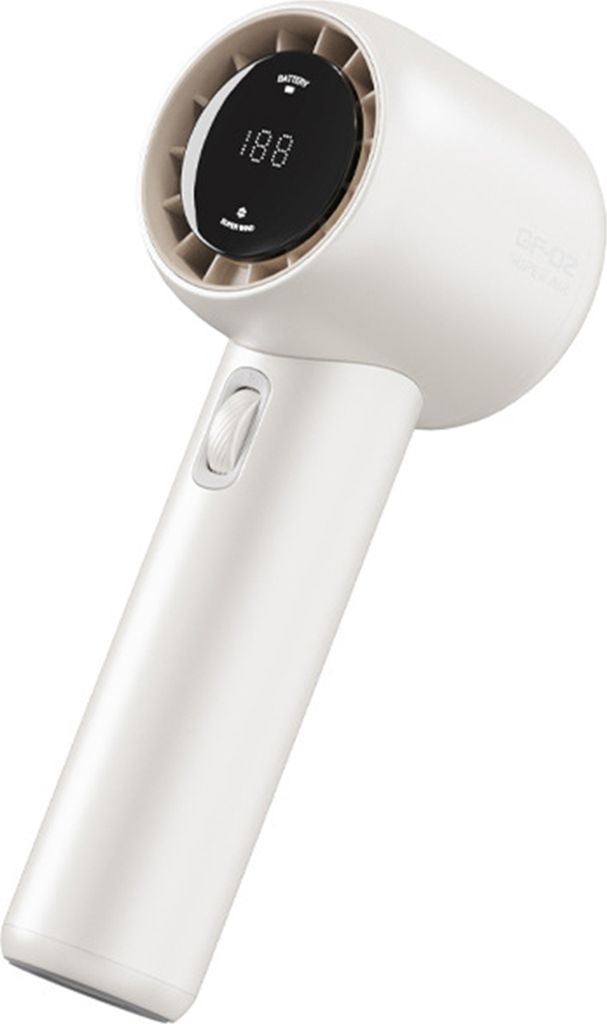 Tragbarer Handventilator, einstellbarer Turbo-Mini-Ventilator, Digitalanzeige, batteriebetrieben, wiederaufladbar über USB, persönlicher Ventilator