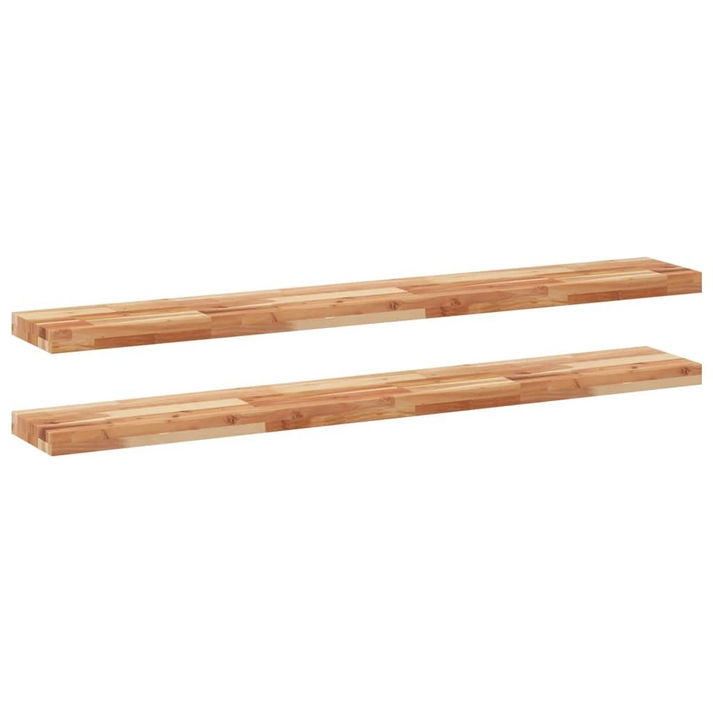 vidaXL Schweberegale 2 Stk. 120x20x4 cm Massivholz Akazie Produktbild 
