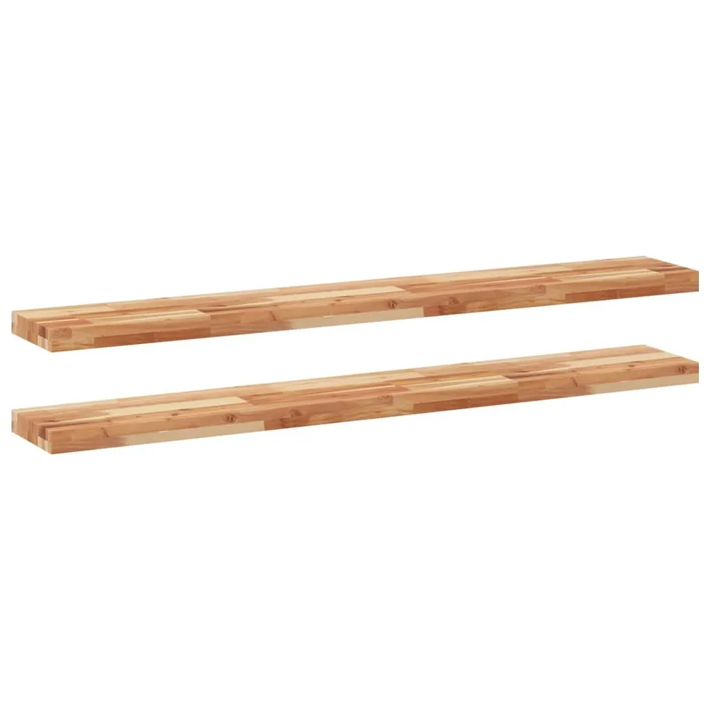 Offerta Set 2 Mensole Acacia 120cm vidaXL - Legno Vero, No Truciolato