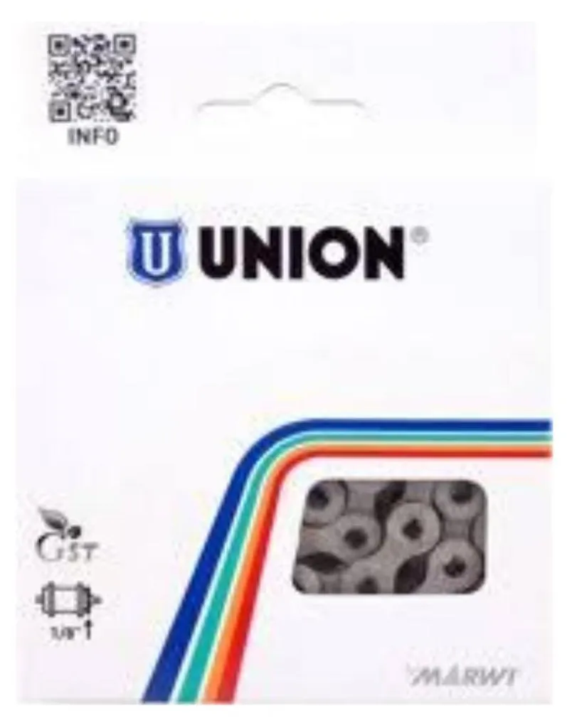 Chaîne Marwi 112 maillons noire 1/2 x 3/32 haute résistance pour vélo