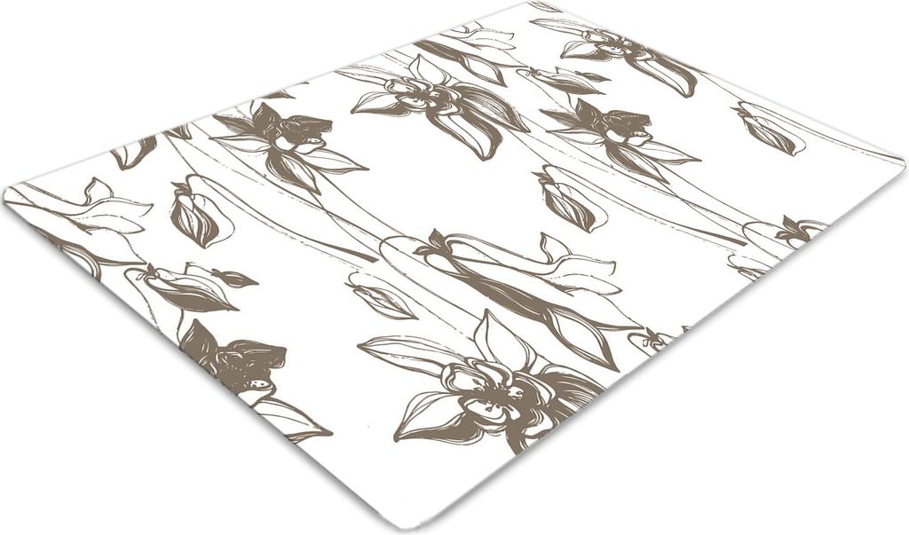 Stuhlunterlage Bürostuhlunterlage 120 cm x 90 cm Bodenmatte Bürostuhlunterlage - Blumenzeichnung