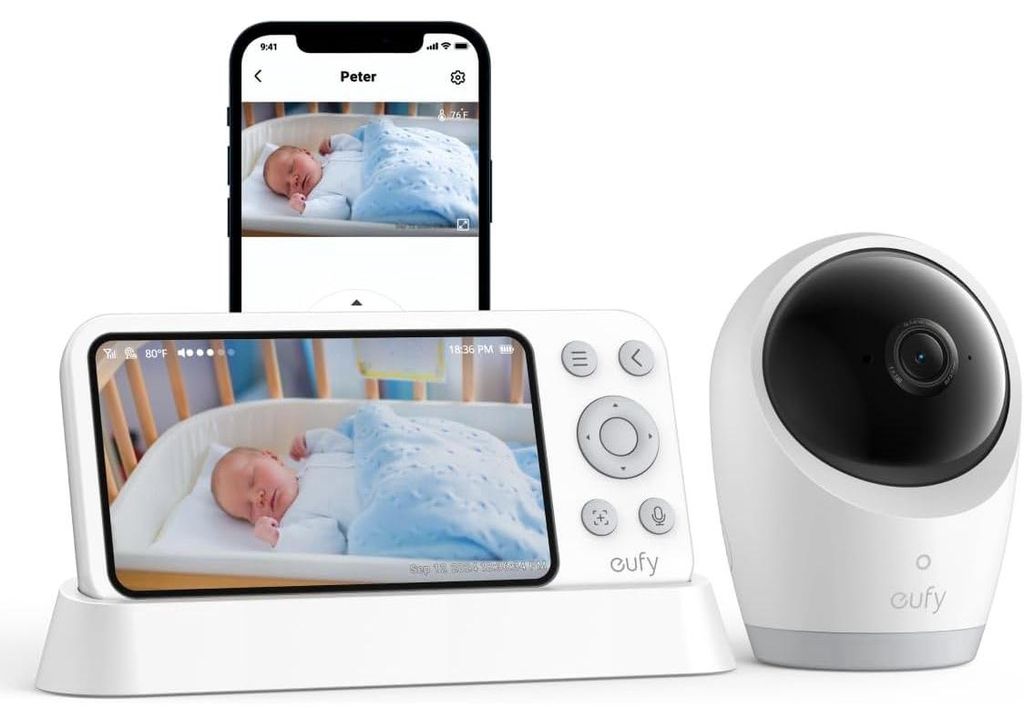 Eufy Baby Monitor E21, Aparat fotograficzny, Czarny, Biały, Zdjęcie produktu 