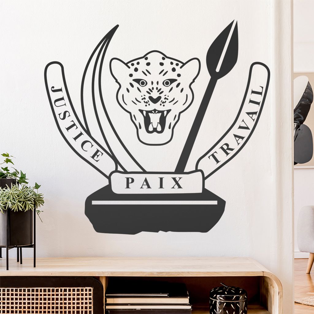Republik Kongo Wandtattoo Wandaufkleber Wall Sticker - Dekoration, Küche, Wohnzimmer, Schlafzimmer, Badezimmer