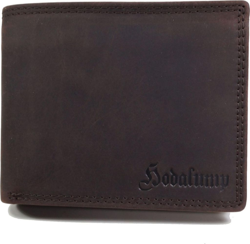 Hodalump & Ratschkatl Herren Geldbörse Geldtasche Kare Leder Braun