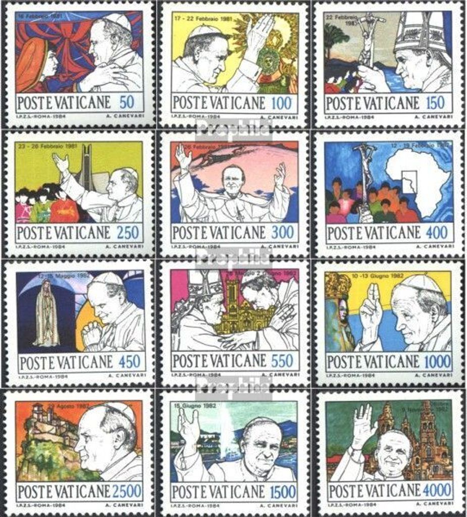 Briefmarken Vatikanstadt 1984 Mi 852-863 (kompl.Ausg.) Produktbild 