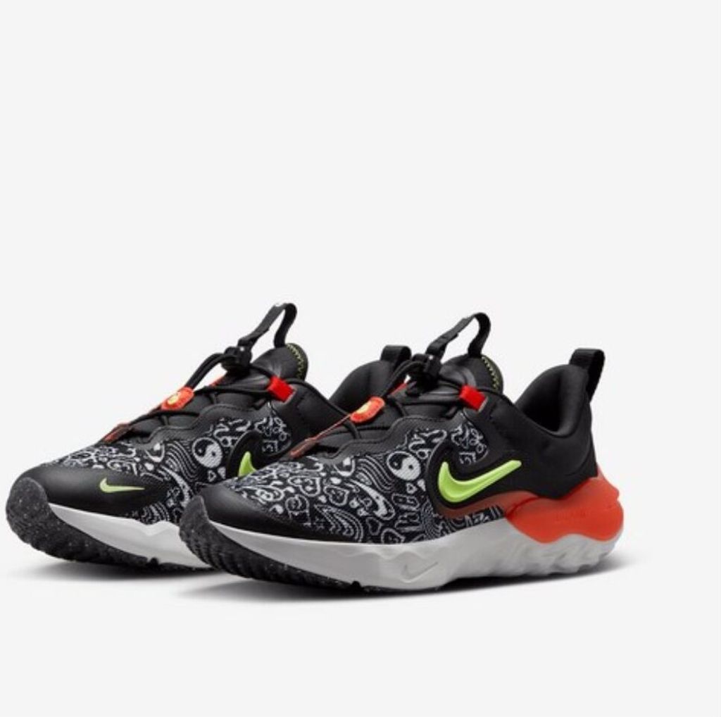 Nike Run Flow Jp (Gs) Black/Lt Lemon Twist-Pican 40