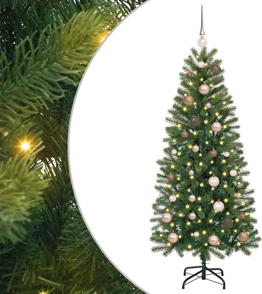 vidaXL Künstlicher Weihnachtsbaum mit 150 LEDs Grün 150 cm PE und PVC