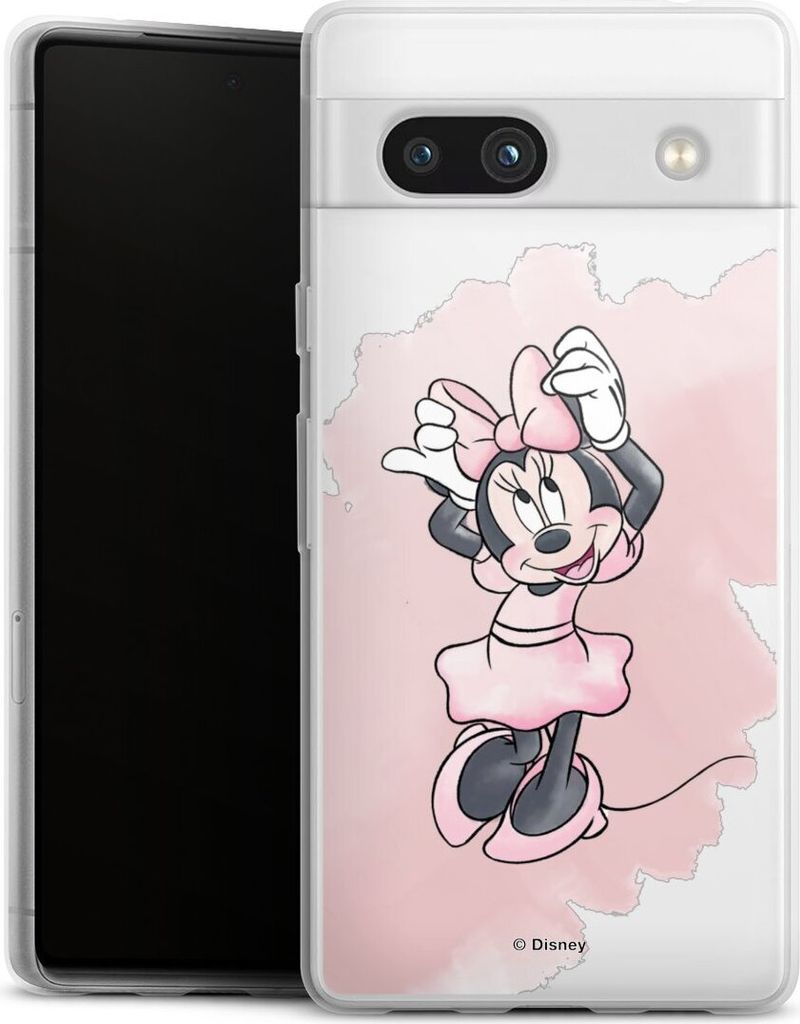 DeinDesign Slim Hülle für Google Pixel 7a Silikon Case Ultra Dünn Handyhülle Disney Mickey & Minnie Mouse Motiv ohne Hintergrund